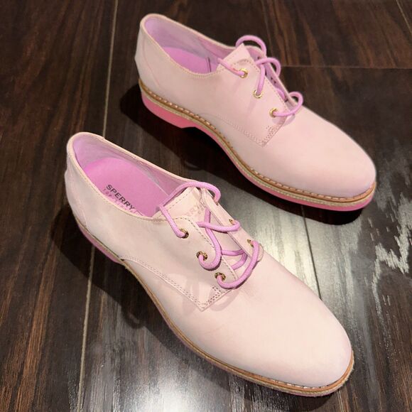Sperry Top-Sider Women's 7M Shoes Casual Oxford Delancy Light Rose Nubuk 9189333 - Picture 1 of 8